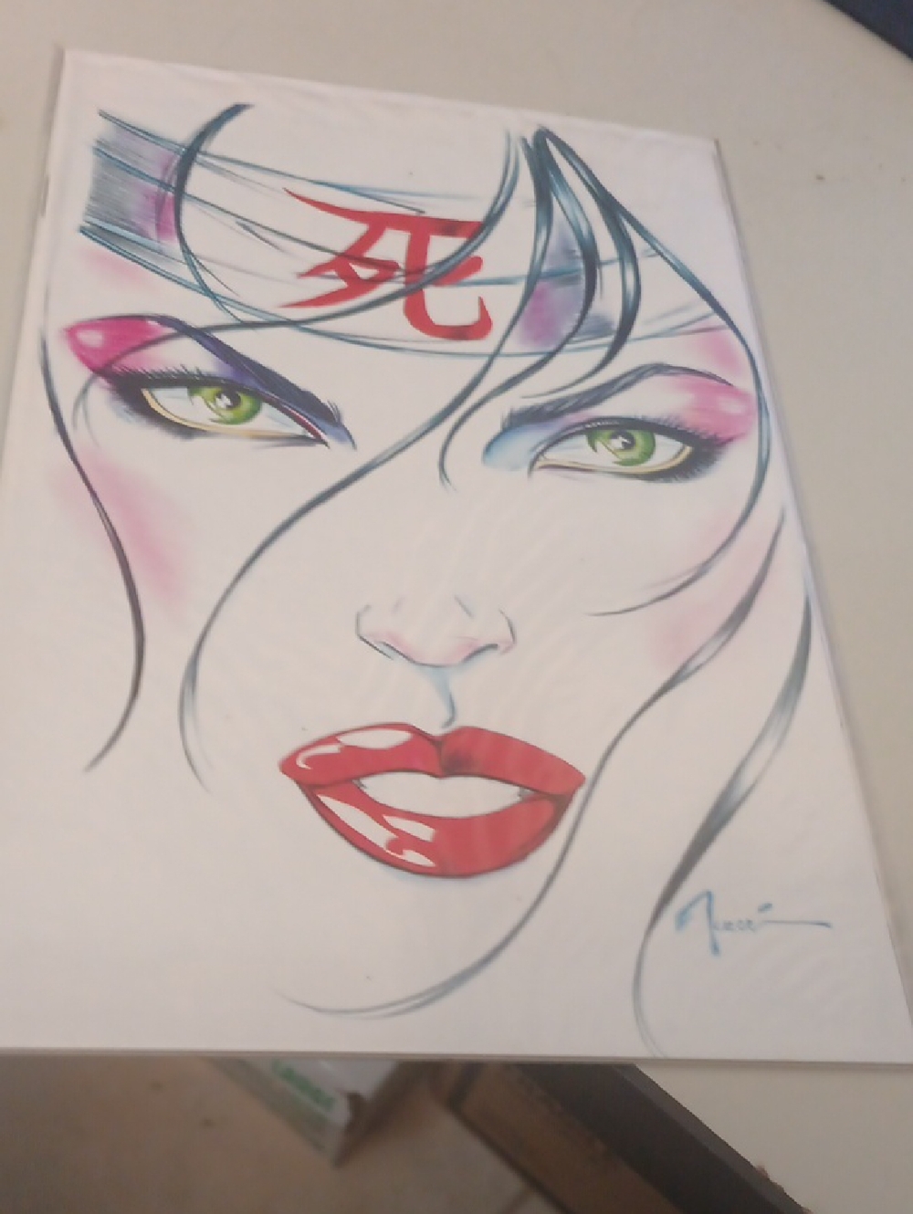 Comic Book t - White with Red Accents